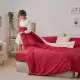 戀家小舖【永恆系列】60支天絲 床包兩用被套組 雙人特大-楓葉紅