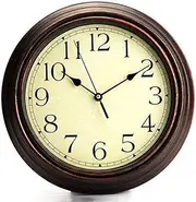 Garden Clocks Outdoor Waterproof, Classic Vintage Scaleless Digital Quartz Outdoor Clocks for The Garden Wall Mounted Easy to Read