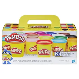 【PLAYDOH 培樂多】超值多入組 無毒(製麵料理機+繽紛20罐黏土組 共25罐補充罐)