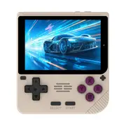 Powkiddy V10 Handheld Game Console, 3.5-inch IPS Screen, Open Source Linux System, 64-bit 3D Simulators, 8 Hours Autonomy - Khaki