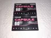 2 NEW MAXELL CAPSULE 60 HIGH BIAS CASSETTE TAPE