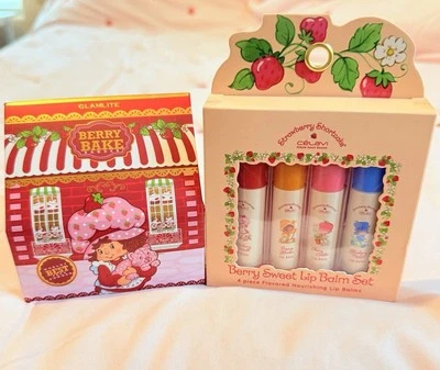 Strawberry Shortcake Glamlite Bake Setting Powder & Berry Sweet Lip Balm 2x Set