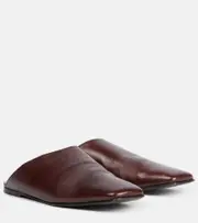 [Loro Piana] Loro Piana Alba leather mules AU 7.5 brown