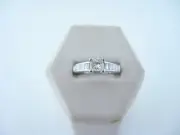 Ladies 14kt WG Natural Diamond Engagement Ring 1ct Princess & Baguettes SZ 5.5