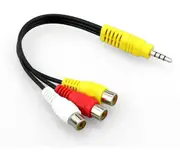 3.5mm Male to RCA Female Cable Composite Stereo Audio AV Adapter Cord