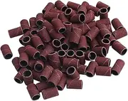 FOYTOKI 200pcs Nail Polisher Sanding Bands for Manicure Durable Grinding Head Polisher Corundum Material for Electric Nail Drills Grit Sanding Rings