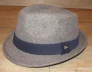 New Era Fedora Wool Gray Dorsey EK Collection Hat Cap size Men's Medium