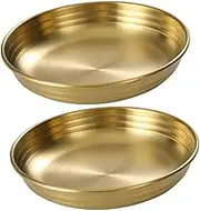 Zerodeko 2Pcs Stainless Steel Seasoning Dish Convenient Dipping Sauce Cups for Appetizers Kimchi and Condiments for Home Restaurants and Outdoor Use