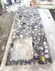Wild Brown Agate Stones Art, Kitchen Countertop Slab/ Top Handmade Art Decor