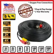 SWANN DVR NVR CCTV SECURITY CAMERA BNC DC RG59 SIAMESE CABLE CORD 2 YEAR WTY
