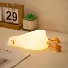 Benson Lying Flat Duck Night Light, LED Squishy Duck Lamp, Cute Light up Duck,