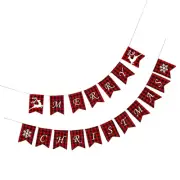 Christmas Flag Rustic Banner Garland Xmas Centerpieces Wreaths