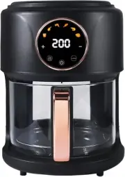 Airy Fryer, 4.7Qt 1200W Glass Air Fryer, 6-in-1 Functions, Digital Display, 3...