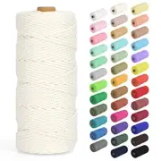 Macrame Cord 3mm x 109Yards (328Feet), Natural Cotton 3mm x 109yards Beige
