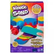 Spin Master Kinetic Sand Rainbow Mix Set With 3 Colors (13.5 oz) And 6 Tools