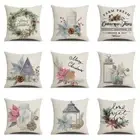 Decorations Square Cushion Cover Christmas Pillowcase Pillow Cover Polyester