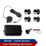 Car Parking Sensors 4 Sensors Buzzer Reverse Backup Radar Sound Alert Indicator