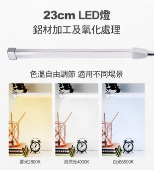 TheLife嚴選 USB 10段調光8W LED多用途夾燈(燈殼顏色隨機) (8折)