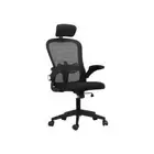 Office Chair with Mesh Padding Headrest Armrest Black