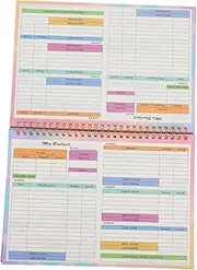 HOMSFOU Expense Record Book Undated Weekly Planner for Home Office Budgeting Financial Tracker Money Saver Binder Simplified Cash Budgeting for Personal Finance Management