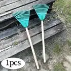 Grass Leaf Rakes Reusable Easy on and Off Storage Camping Rake for Clean up of