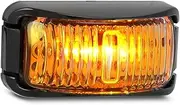 LED Autolamps 42 Series 12-24V Side Direction Indicator, 74 mm x 38 mm x 35 mm Size, Amber/Black