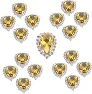 [HAPINARY] 20 Pcs bracelet teardrop rhinestones flatback decor phone case crafts Glass Rhinestone Decorations pendant Pearlescent Material Sew On Glass Rhinestone charm jewelry