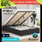 ALFORDSON Bed Frame Double Size Gas Lift Storage Mattress Base Charcoal WILBUR