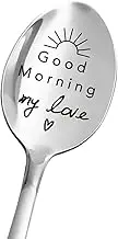Spoon Personalised Stainless Steel Engraved Coffee Spoon,Long Spoon For Chocolate Cream Anniversary Christmas Birthday Wedding Gifts for Him Her Couple