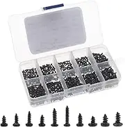 SING F LTD 750Pcs Pan Head Self Tapping Screw Set with Storage Box M2 M2.3 M2.6 M3 Assorted Size (Oxidative)