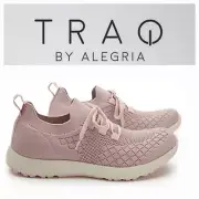 TRAQ by Alegria Lace-Up Knit Sneakers, Froliq Blush/EU39/9M Q-Chip Technology✨