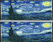 Van Gogh Starry Night ~ Edible 2D Fondant Cake 2 Strip Side Topper ~ D24655