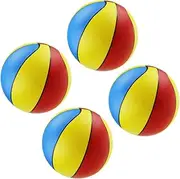 4pcs Small Inflatable Basketballs PVC Play Balls for Indoor and Outdoor Fun Activities