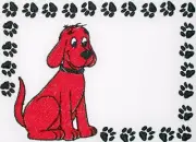 Clifford Dog embroidered Quilt Label to customize with your text personalize