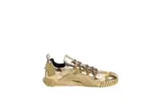 Dolce & Gabbana Gold Stretch Lace Up NS1 Sneakers Shoes