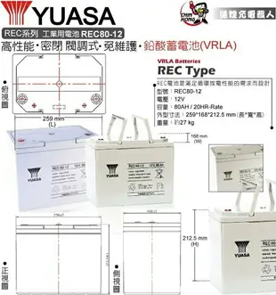 YUASA湯淺REC80-12為電動車.電動自行車.電動助力車用.電動腳踏車電池