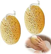 Wzenclave 2 Pack Bath Sponge Foam Loofah Sponges Natural Colors Exfoliating Body Bath Sponge African Scrubbing Net Large & Soft Shower Sponge Deep Cleansing for Shower Pouf Body Cleaning Scrubber