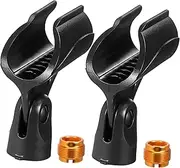KAILIKETIY 2pcs Adjustable Microphone Stand Clip Durable Mic Holder Screw Adapter Secure Grip for Stage Live Streaming Recording and Audio Professionals