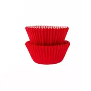 Mini Red Cupcake Cases Baking Cups 100 Pack