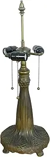 Table Lamp Base Replacement, Only for 20 Inch Tiffany Stained Glass Lampshade Pole Height 27 Inch Bronze Finished Alloy Desk Lights Base with 3 Lights KeYJ