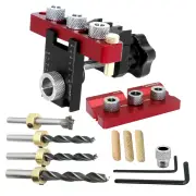 Adjustable Woodworking 3 in 1 Doweling Jig Kit Cabinet Hardware Jig Pocket Hole Jig Drilling Guide Locator For Furniture