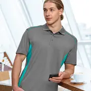 PASSION - Mens CoolDry Short Sleeve Contrast Polo Shirt