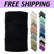 Vibrant Recycled Cotton Macrame Cord 4mm x 547 Yards - Perfect for Wall Hangers