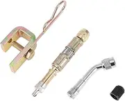 X AUTOHAUX 1 Set 135 Degrees Copper Tire Valve Extension with Flexible Stainless Steel 75mm Tyre Valve Stem Extender for Car Motorcycle RV Truck Bike