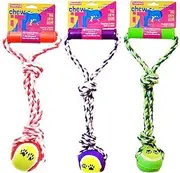 Trendy Pets Chew-It Cotton Rope Tug Ball Toy with Handle, 33 cm Size