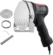 VEVOR Electric Shawarma Knife, 80W Professional Turkish Kebab Knife, Commercial Stainless Steel Gyro Cutter, Doner Kebab Meat Slicer with 2 Blades, 100mm Blade Diameter, 0-8mm Adjustable Thickness