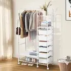 Levede Clothes Rack Stand Heavy Duty Hanging Garment Organizer Shelf 6 Drawers