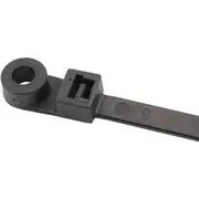 Aeroflow Screw Mount Cable Ties 7.6X400M6 100 Pack Black Zip Tie Pa66 - AF98-7640-100