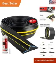 6FT Waterproof Garage Door Threshold Seal Strip - Yellow Rubber Weatherproofing