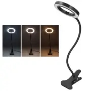 Clip On LED Light 3 Color 10 Brightness Flexible Gooseneck USB Powered.